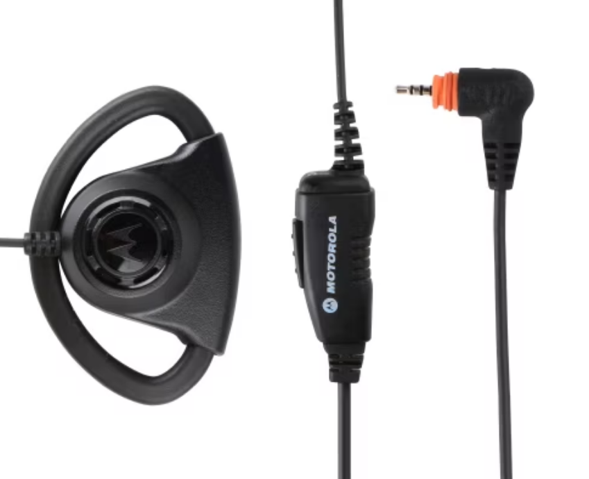 Adjustable D-Style Earpiece With In-Line Microphone and PTT